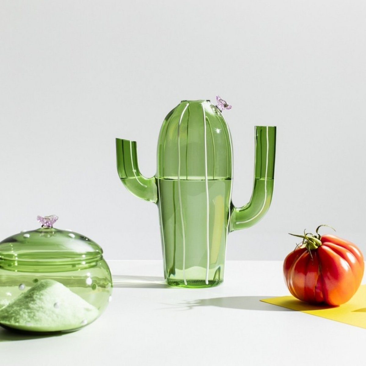 Boite en verre cactus DESERT PLANTS vert, ICHENDORF