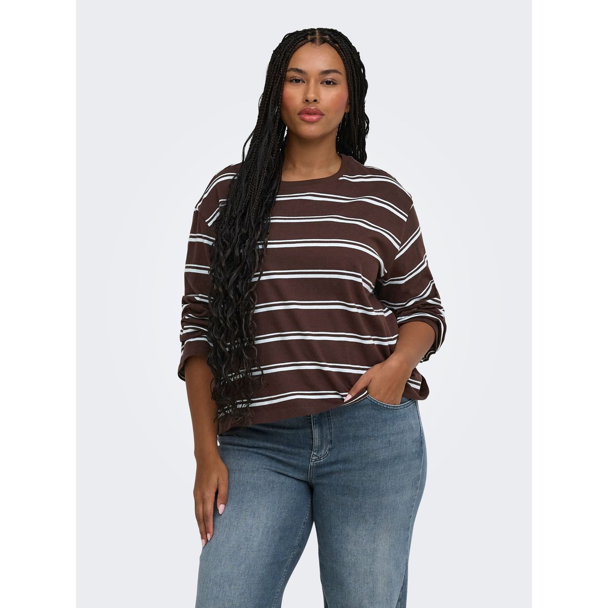 Top marron - coffee bean 1, ONLY CARMAKOMA