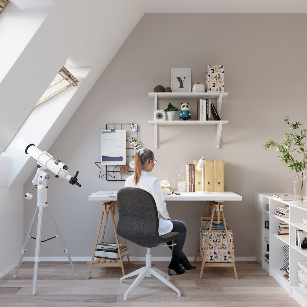 Lampe à poser Acier Blanc GU10 1 Ring blanc, EDEN