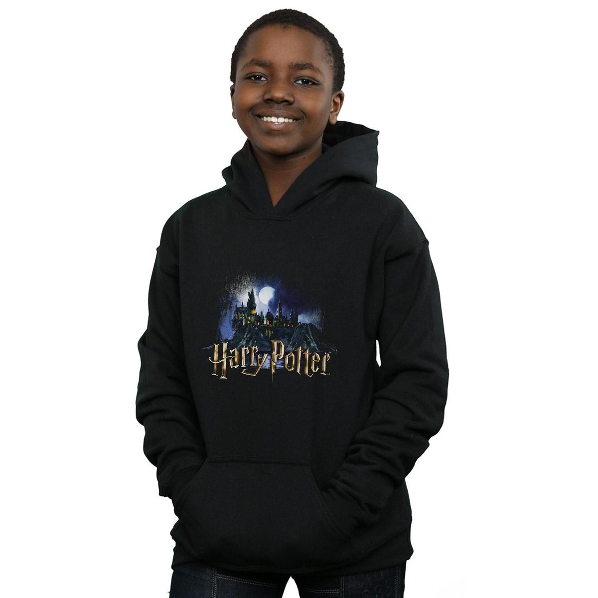 Sweat à capuche HOGWARTS noir, HARRY POTTER