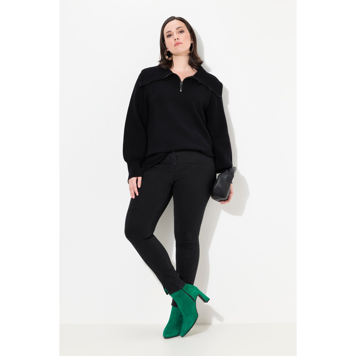 Jean Sarah en denim stretch. Coupe slim noir, ULLA POPKEN