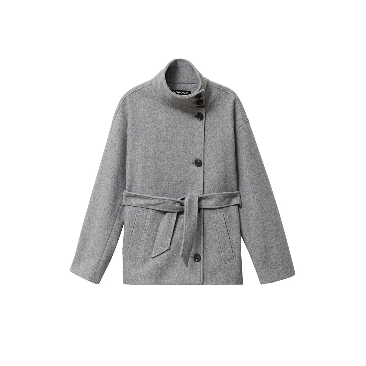 Veste oversize manches longues gris, CACHE CACHE