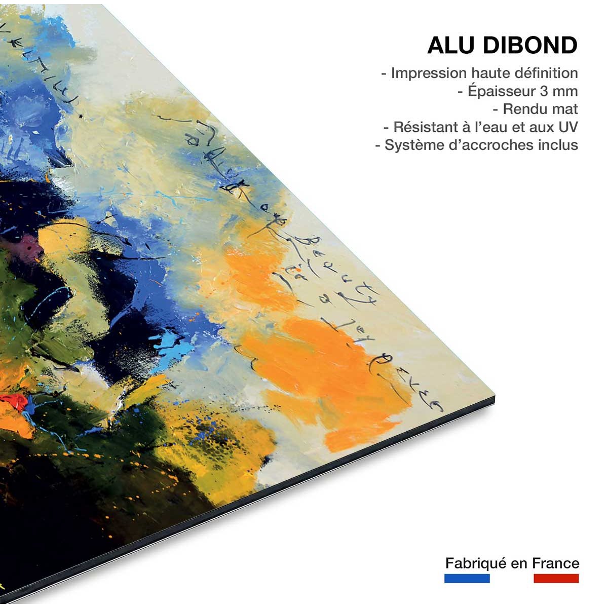 Tableau Tableau abstraite beauty codage tableau alu dibond, HEXOA