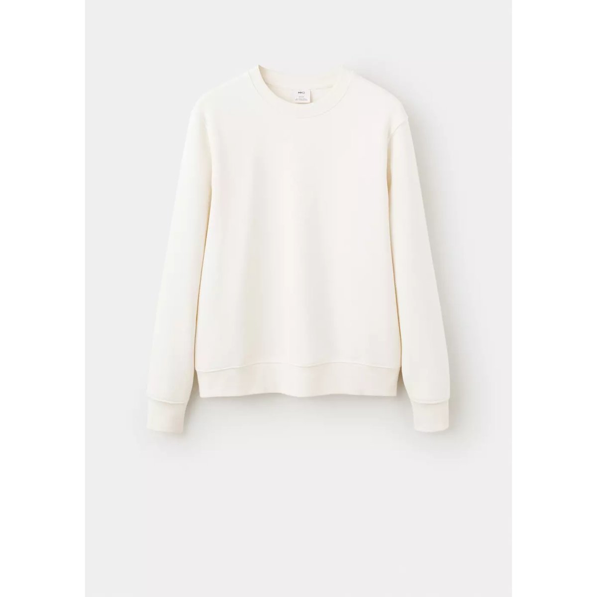 Sweat en coton intérieur soft-touch blanc, MANGO MAN