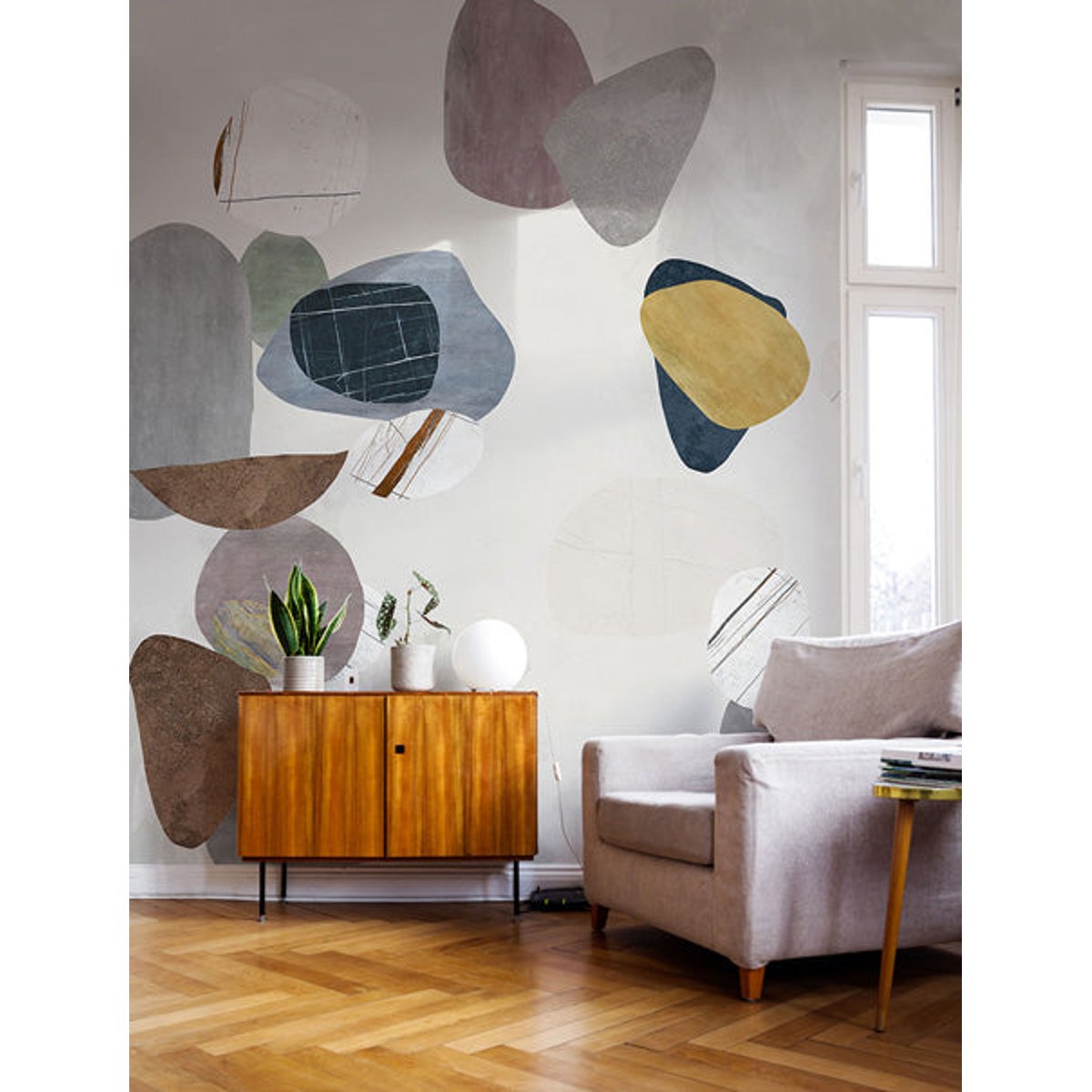 Papier peint panoramique Kiseki - intissé mat 150g, non raccordable multicolore, LE PAPIERS DE NINON