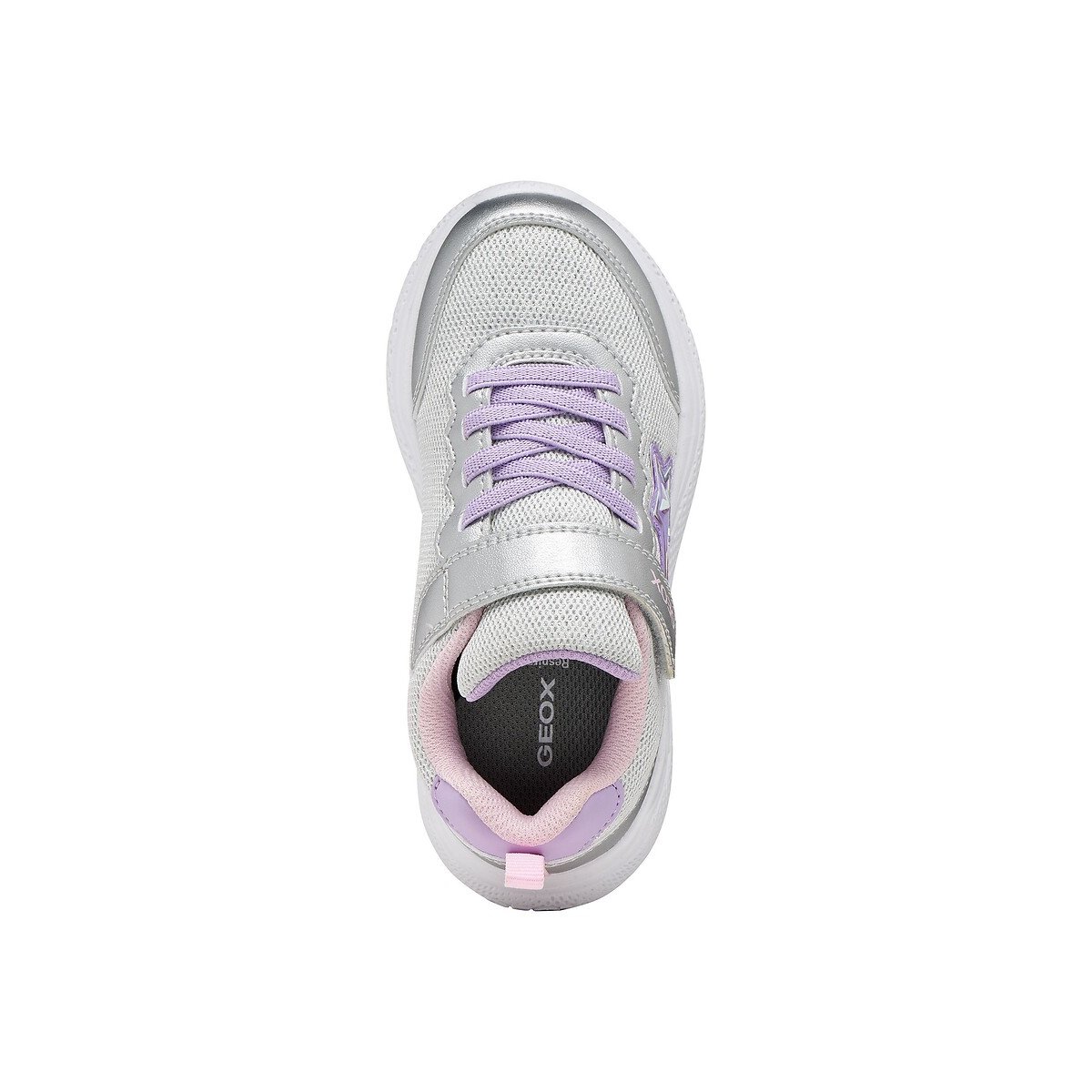 Kids Sprintye Trainers with Elasticated Laces silver-coloured/purple, GEOX