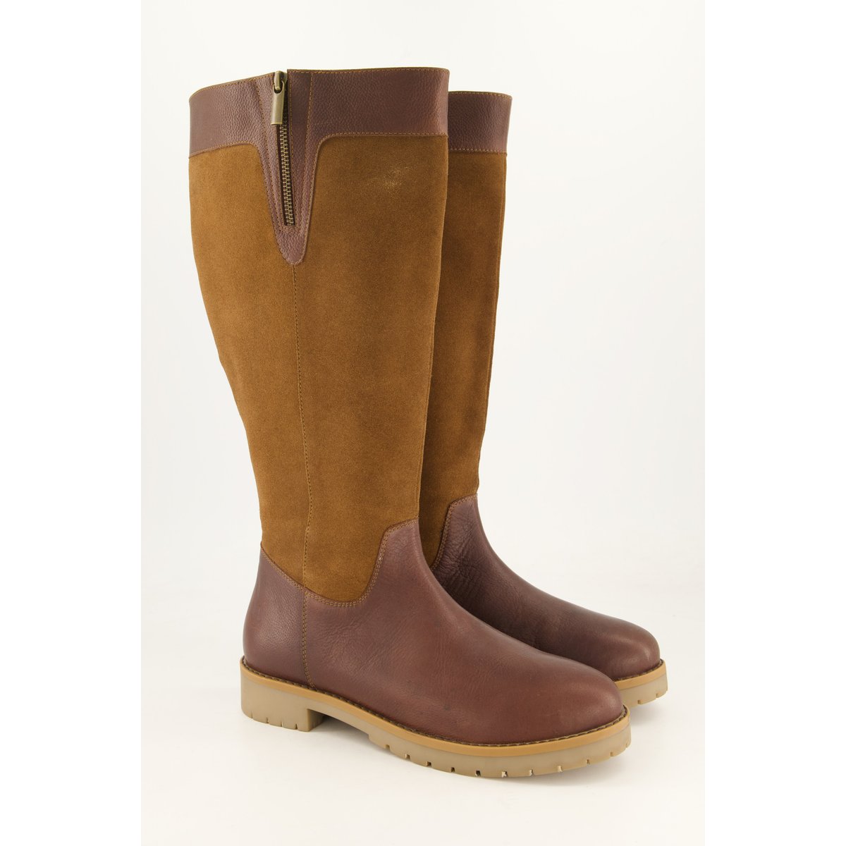 Bottes en cuir , pied large marron cognac, ULLA POPKEN
