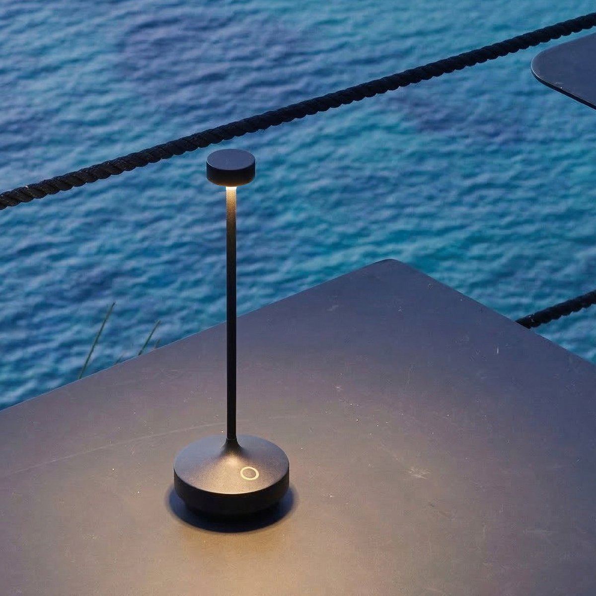 Lampe de table sans fil LED RUBY noir, LUMISKY