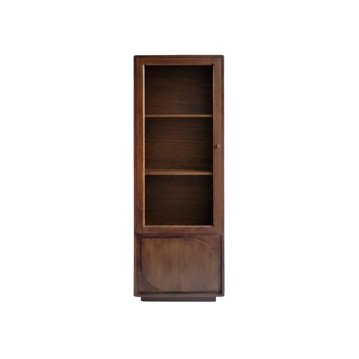 Vitrine en bois de manguier LAURENT bois foncé, MADE IN MEUBLES