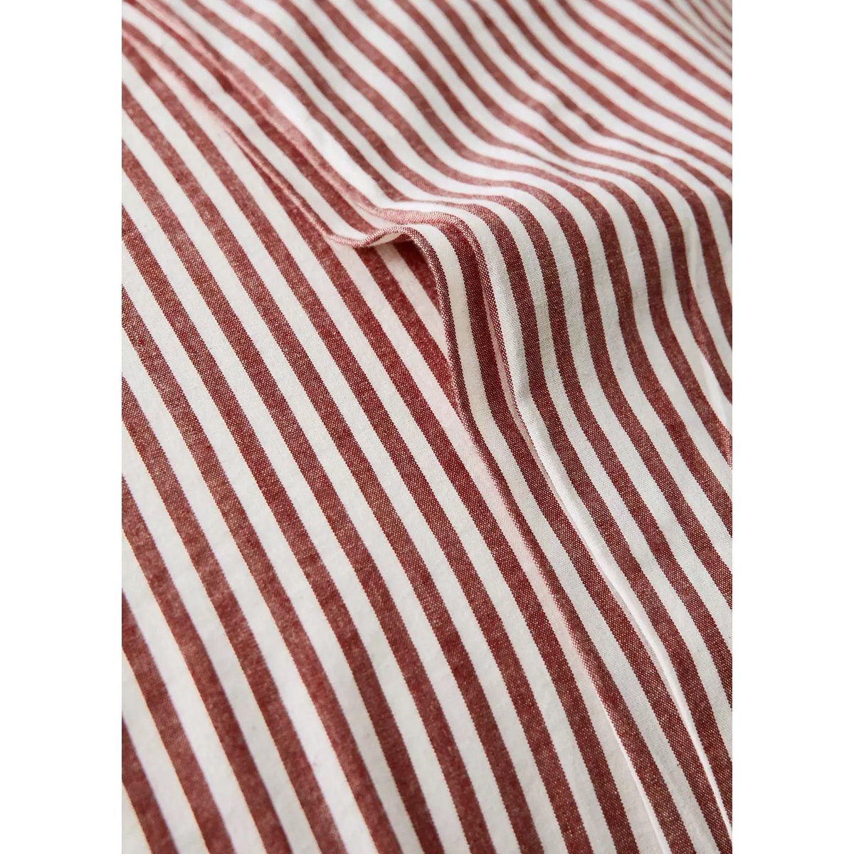 Taie d'oreiller coton rayures 45x110 cm rouge, MANGO HOME