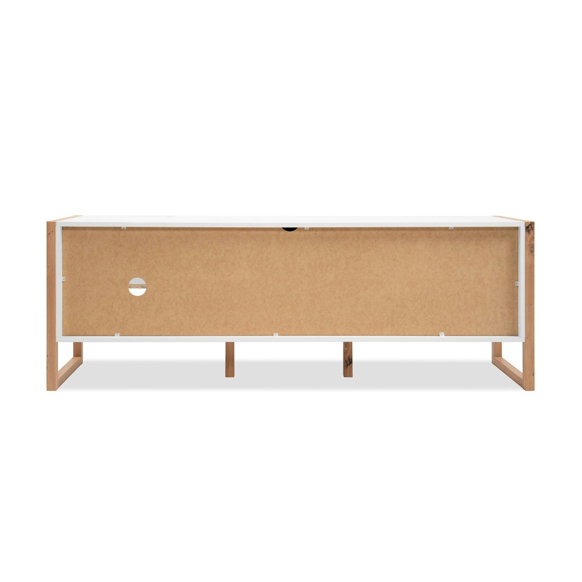 Meuble TV 160 cm 2 portes ALVA blanc, PIER IMPORT