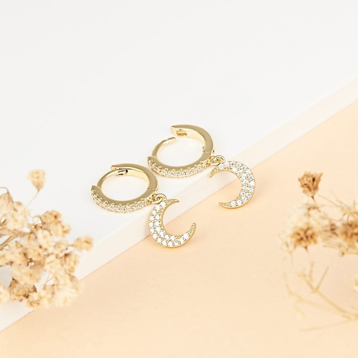 Boucles d'oreilles en Argent/oxyde de zirconium De Zirconium et Oxyde de zirconium or, SOLIS