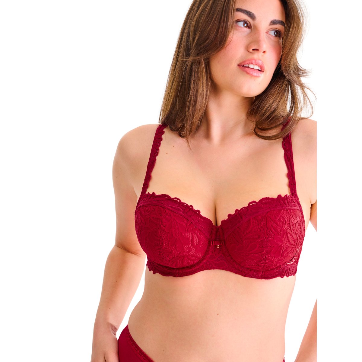 Soutien-gorge préformé TIARA F à G rouge, LISCA