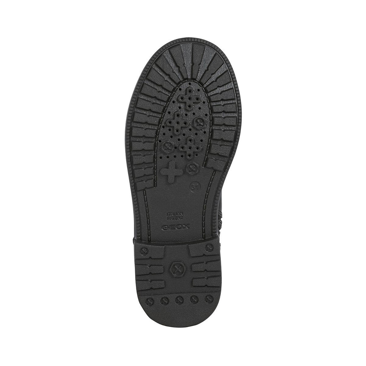 Platte leren bottines, ECLAIR zwart, GEOX