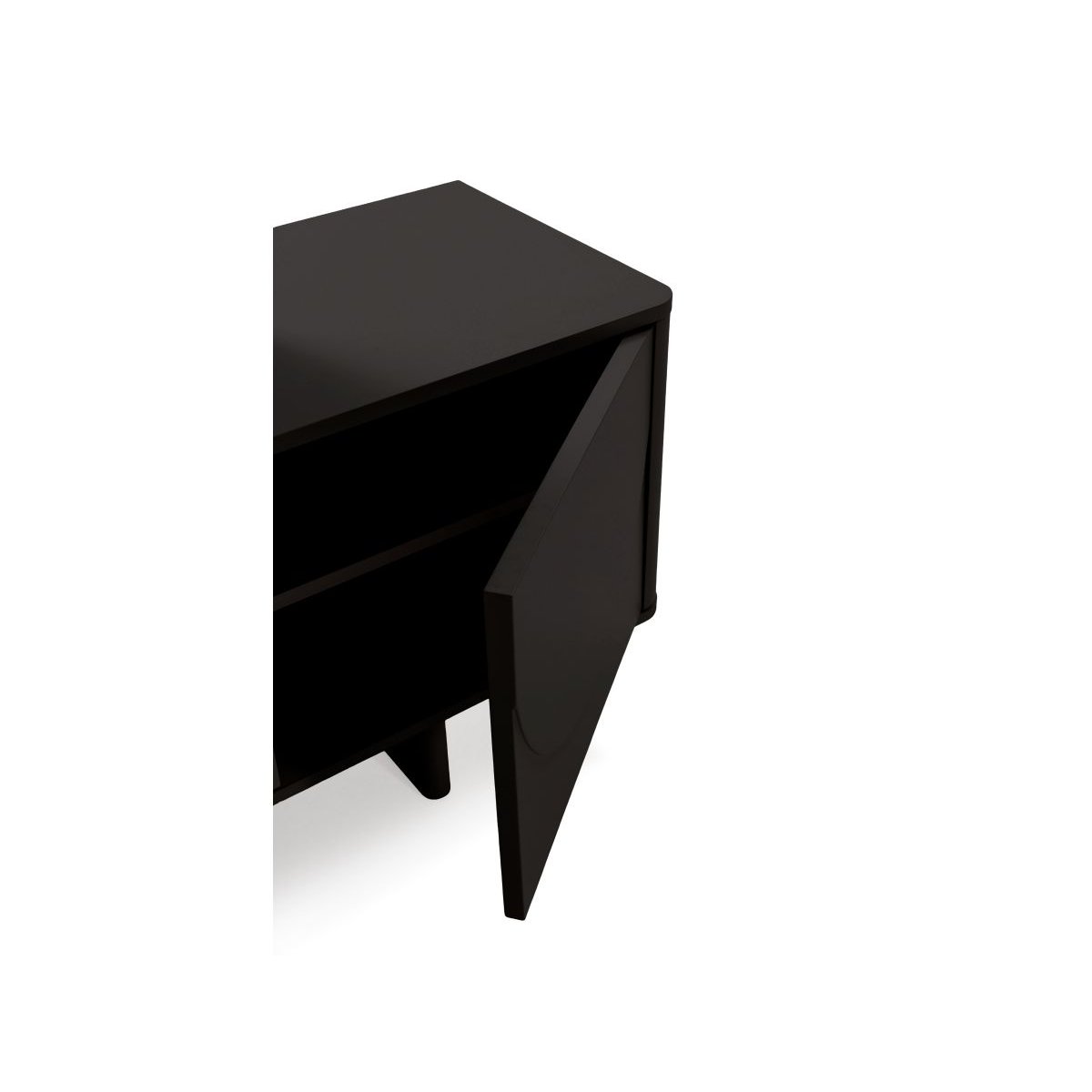 Meuble TV 180 cm MDF, ESTEBAN noir, BOBOCHIC