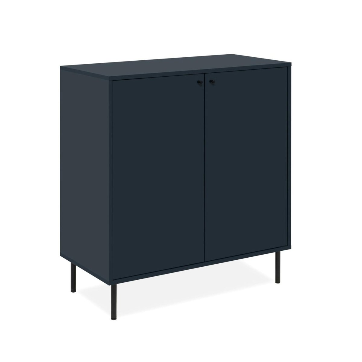 Petit buffet moderne bleu sombre 2 portes RAVEN bleu, PIER IMPORT