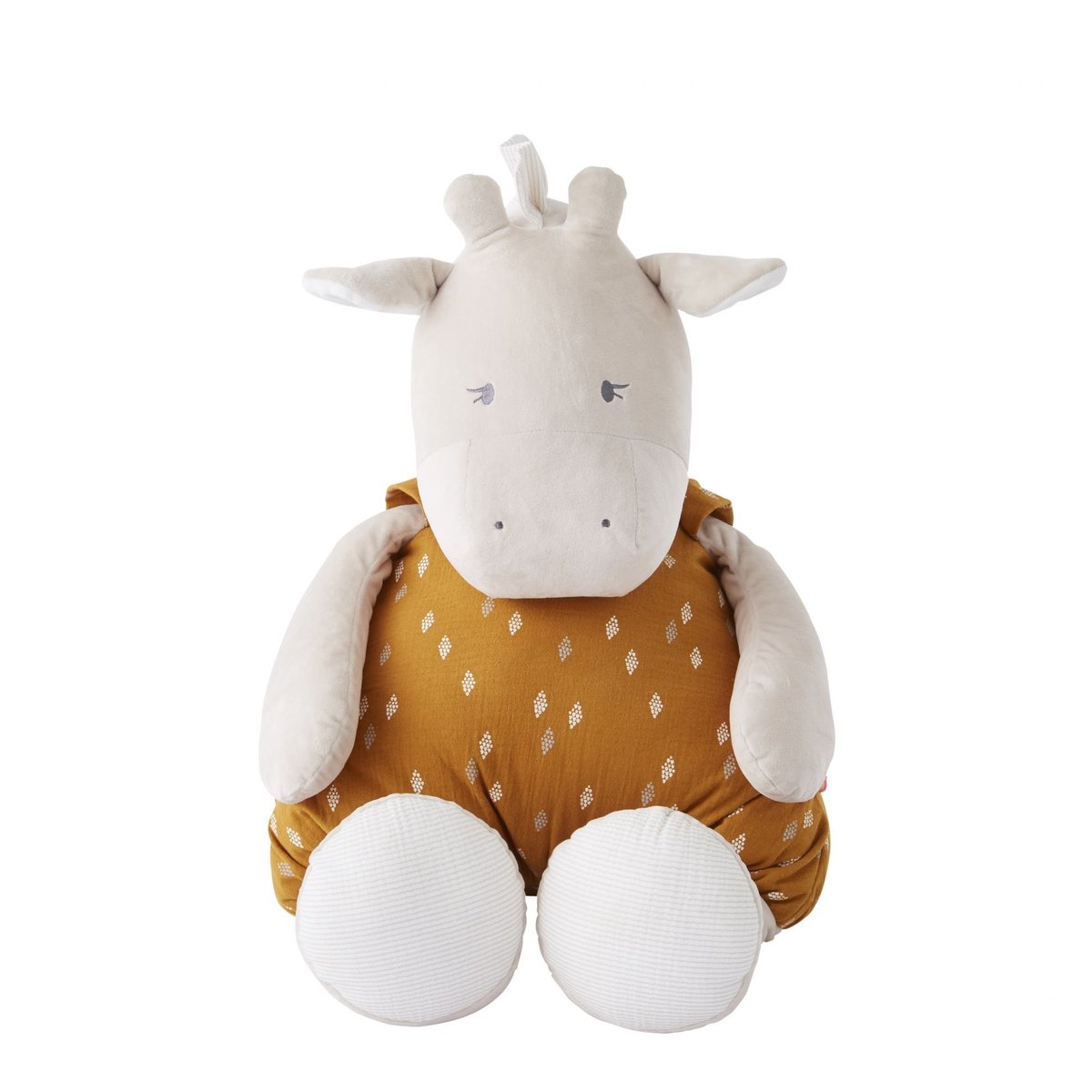 Peluche géante marron girafe tiga, NOUKIE'S