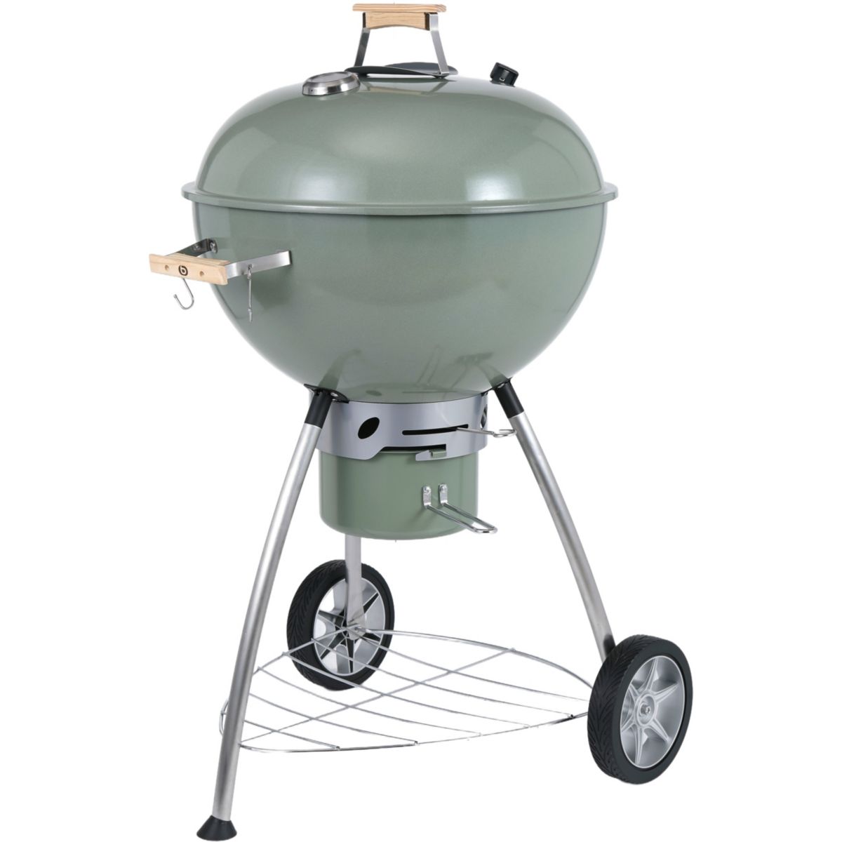 Barbecue charbon EBCK1 vert sur pieds  55 cm couleur unique, ESSENTIEL B