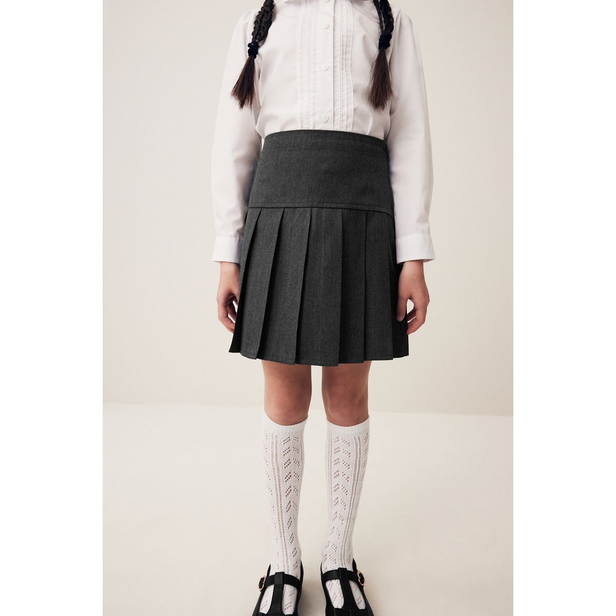 Short cycliste et jupe plissée, ensemble gris, NEXT