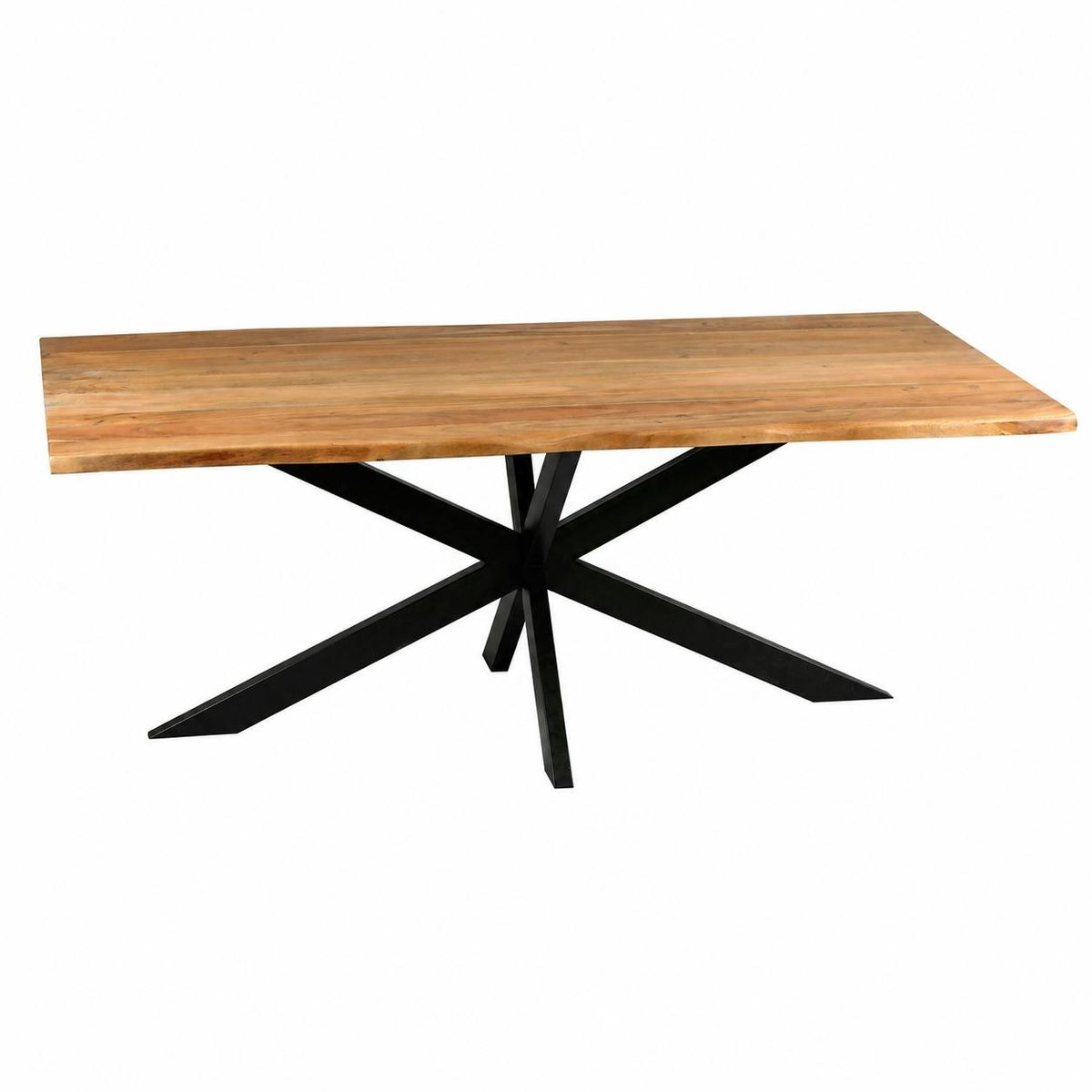 Table à manger bois bords naturels pied central 200 cm CANYON bois naturel, PIER IMPORT