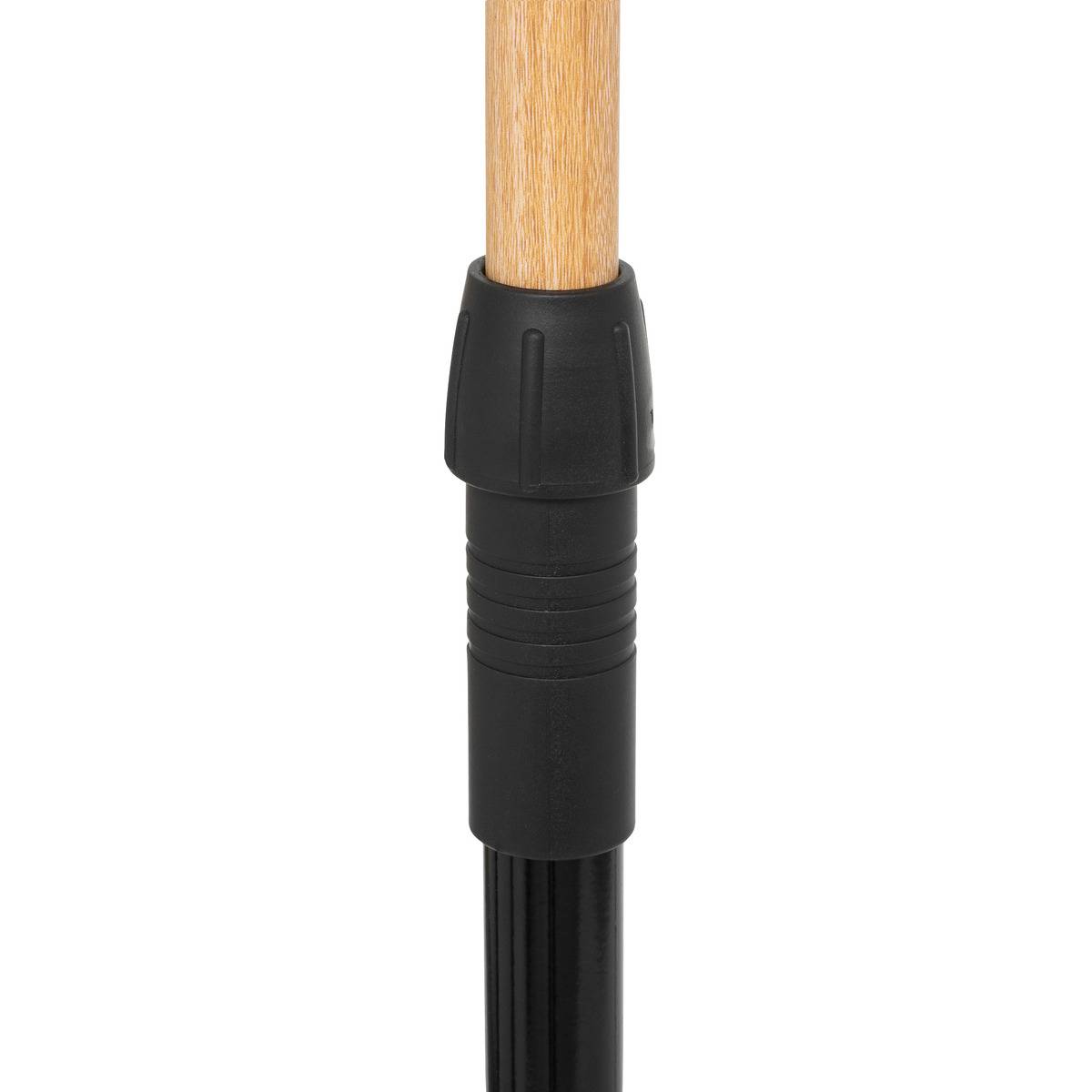 Portant à vêtements extensible effet bois WOODY noir, 5FIVE SIMPLY SMART