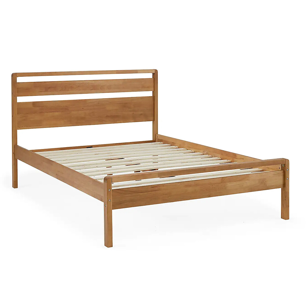 Skandi Mid Century Solid Wood Bed natural oak, SO'HOME