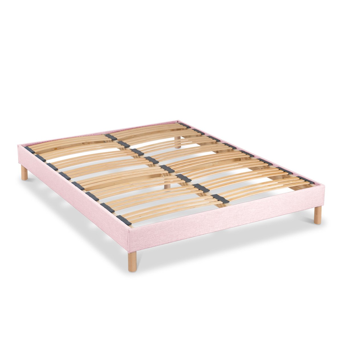 Sommier à lattes Tissu Lumière - Tri-lattes - Livré en kit rose, BELLECOUR