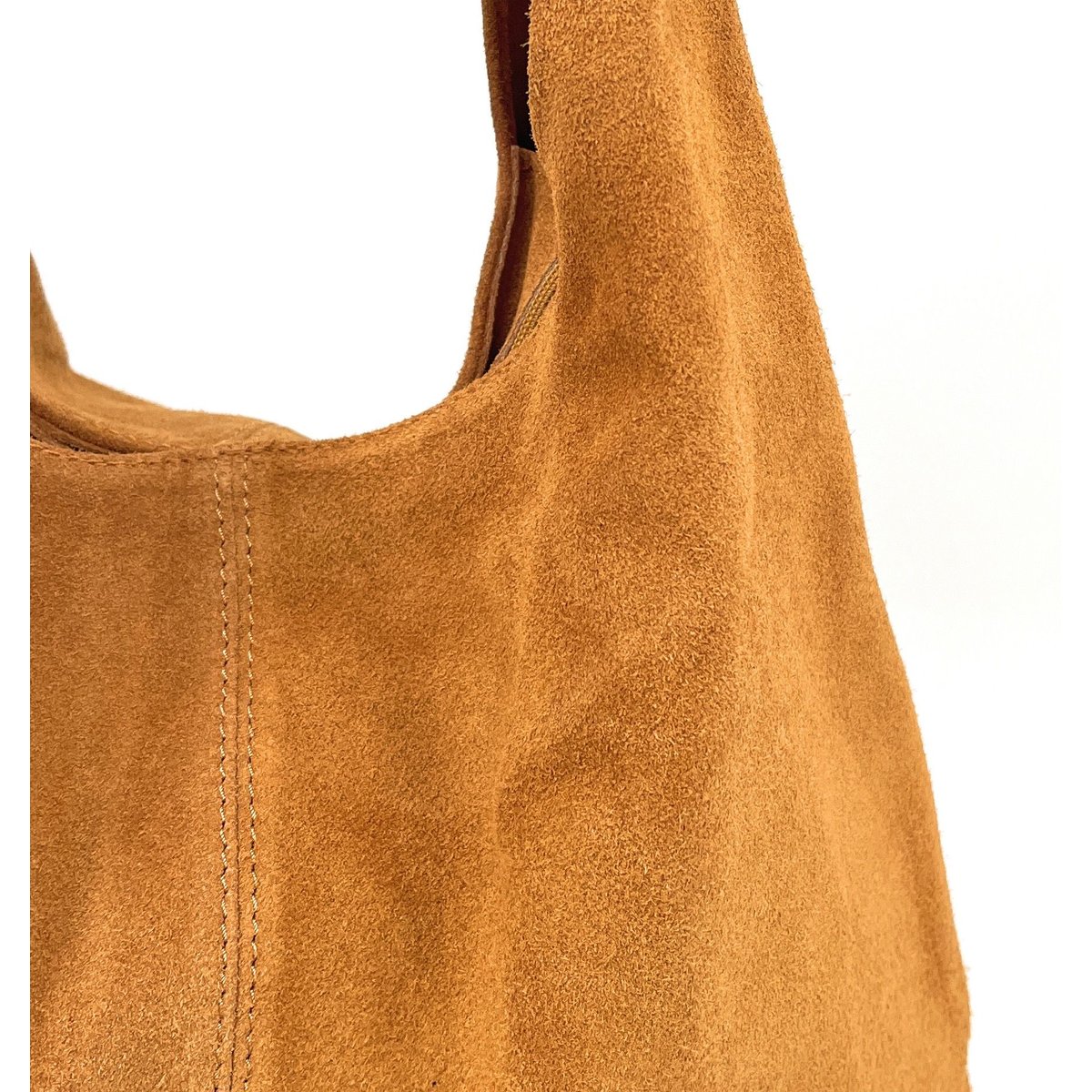 Sac à main en croute de cuir italien EVA camel, OH MY BAG