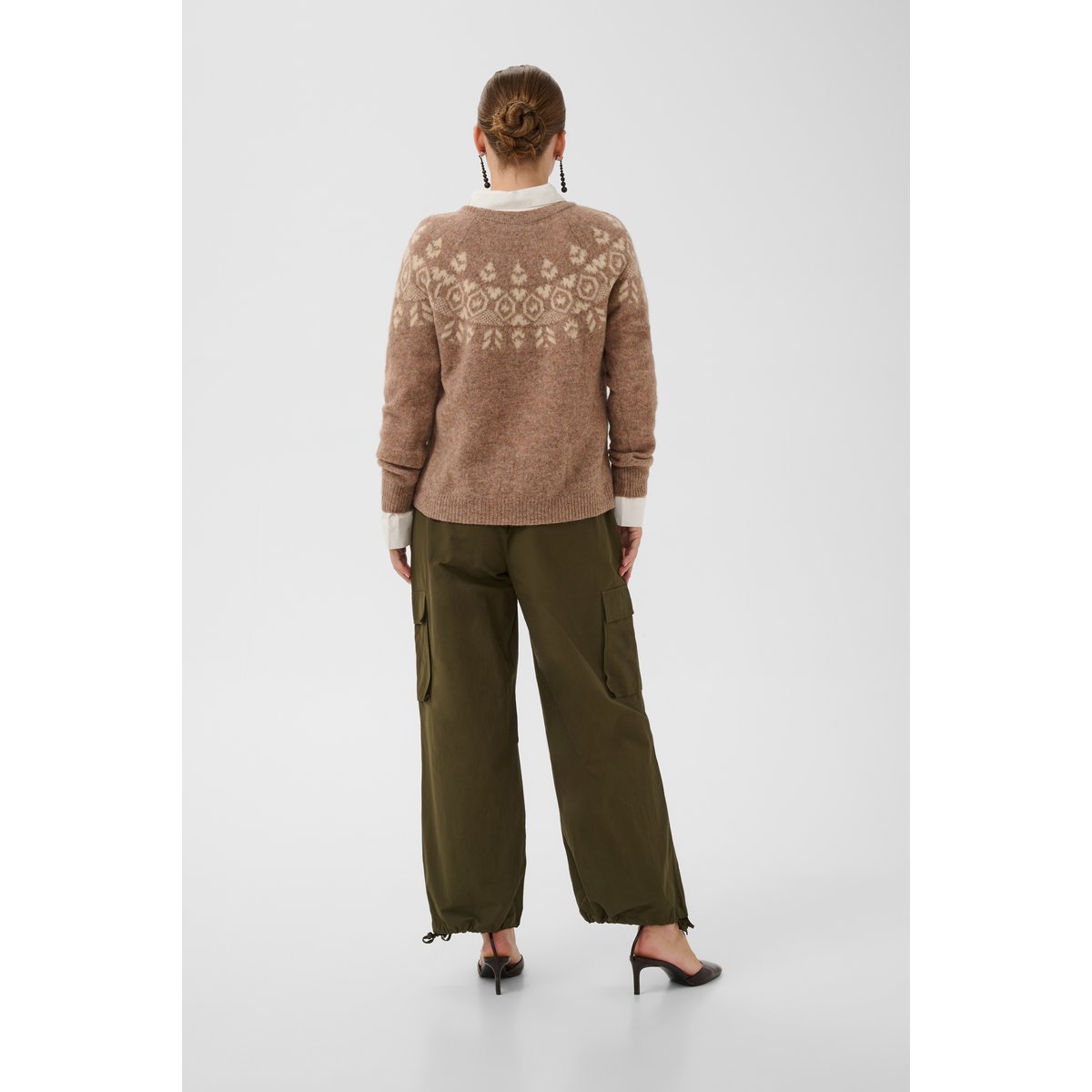 Pullover tricoté beige dune melange, CULTURE