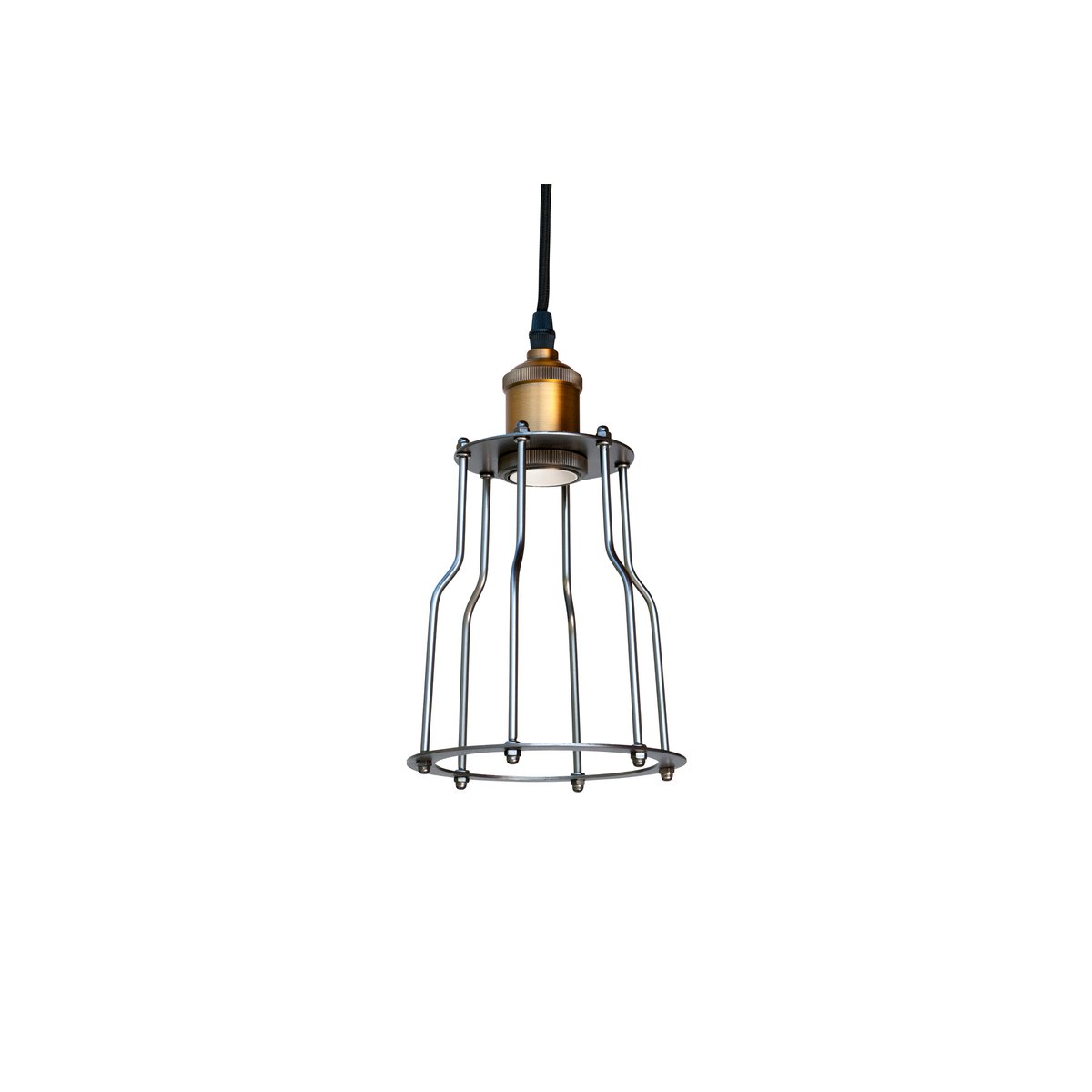 Lampe suspendue en laiton LEEDS marron, PRODUIT INTERIEUR BRUT