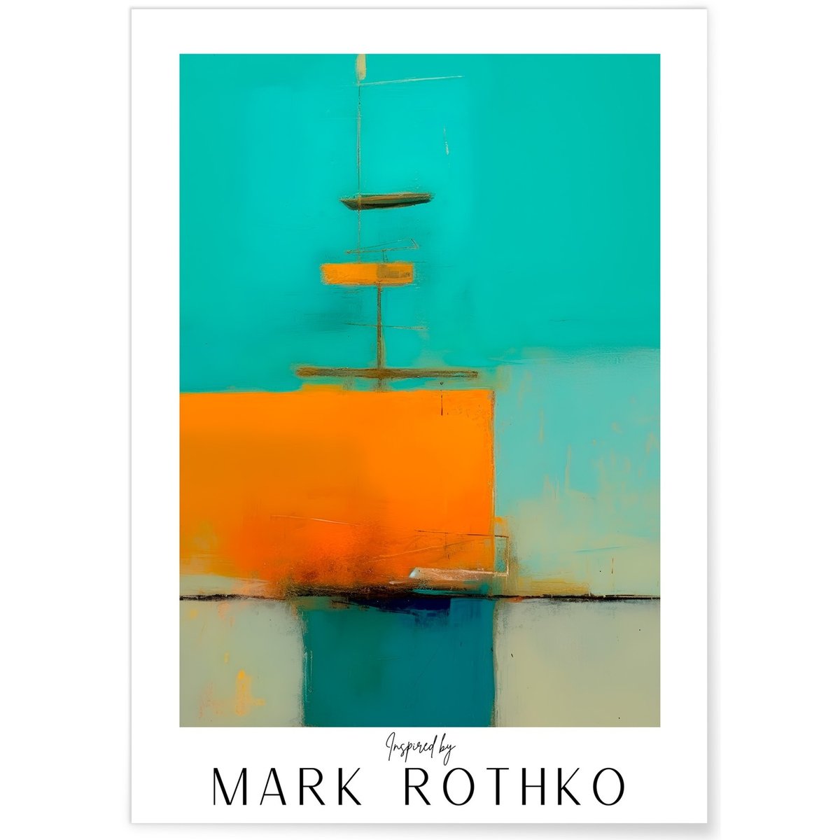 Affiche Mark Rothko n°4 blanc, L'AFFICHERIE