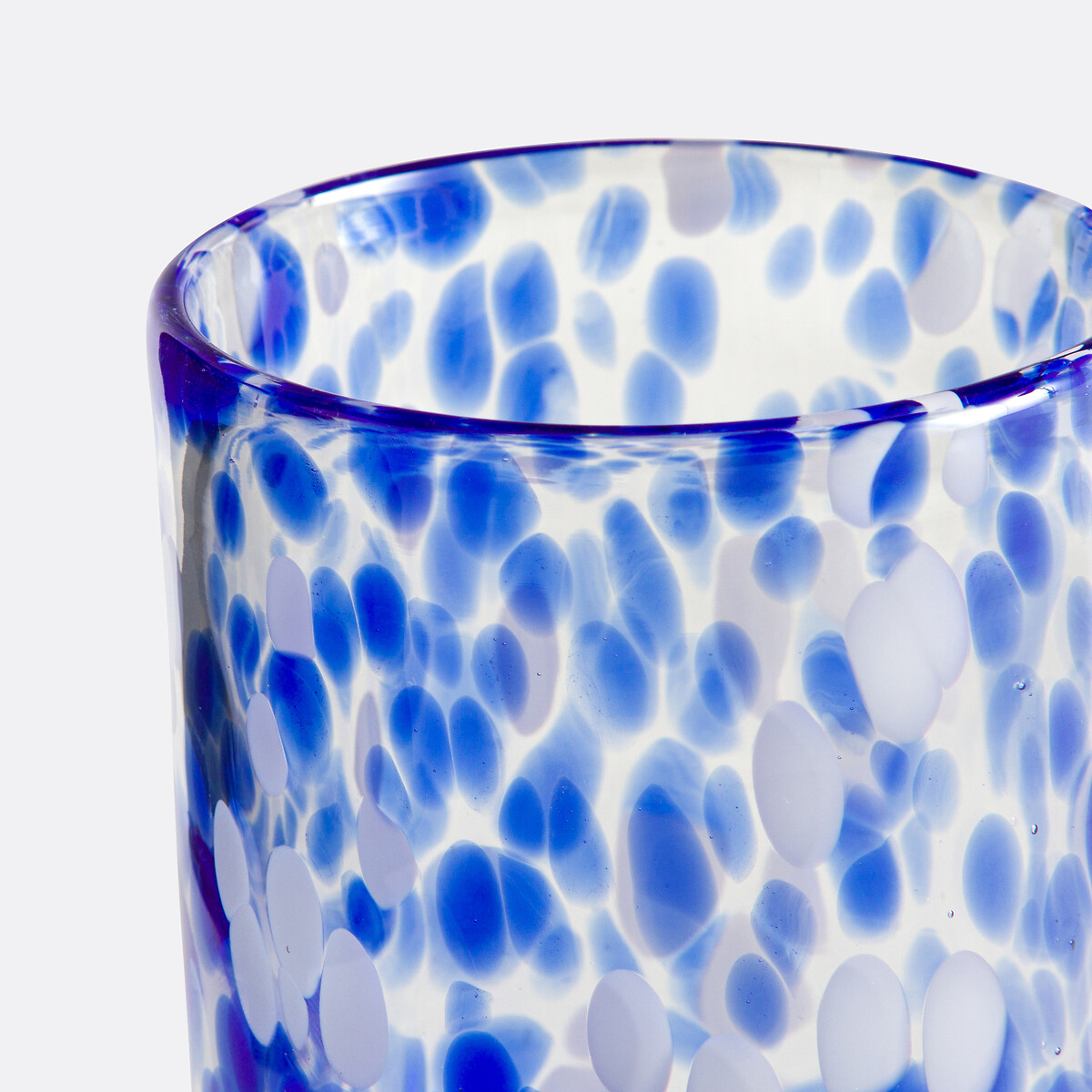 Set of 6 Dotio Speckled Glass Tumblers blue, LA REDOUTE INTERIEURS