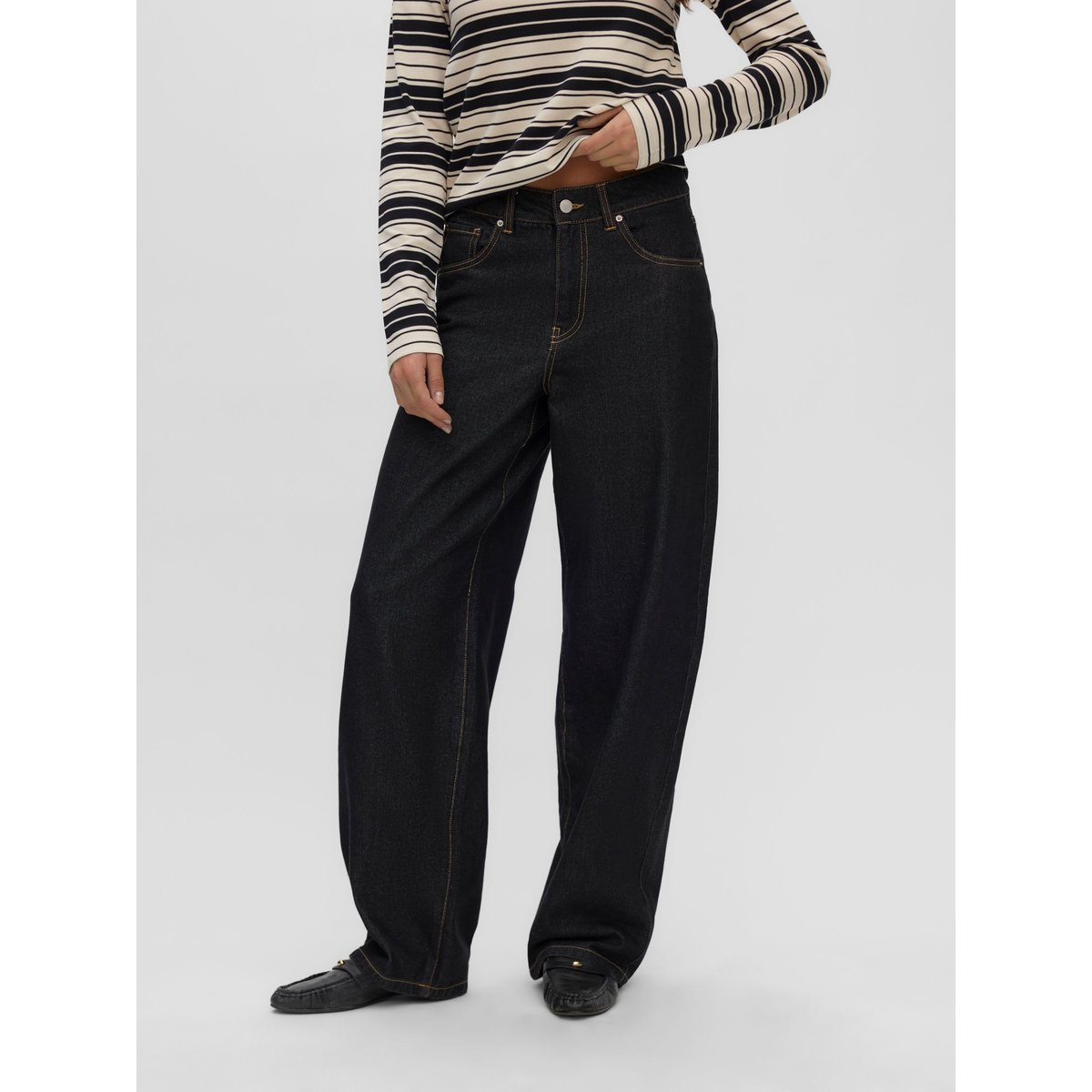 Jean Baggy Fit dark grey denim 1, VERO MODA