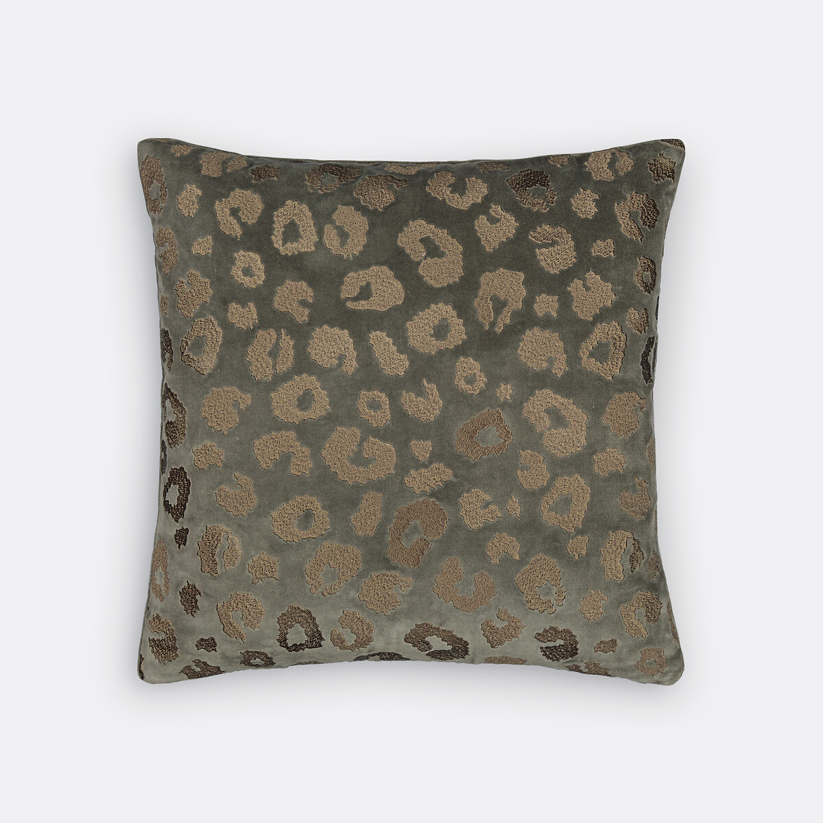 Funda de cojín bordada 45x45 cm, Thelma caqui, LA REDOUTE INTERIEURS