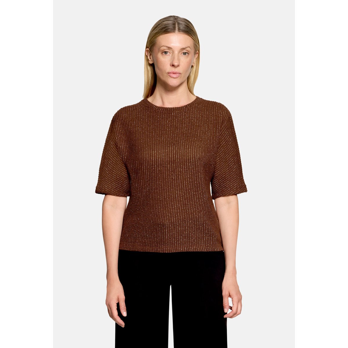 Haut casual à fils de fil textile tiramisu, BETTY & CO