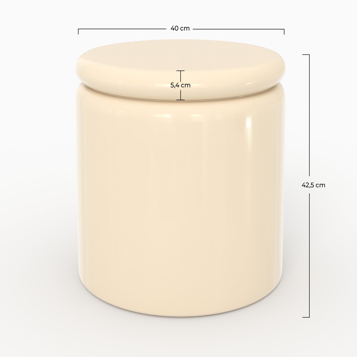 Table d'appoint Oscar - OSCAR blanc, MAISON PAVANE
