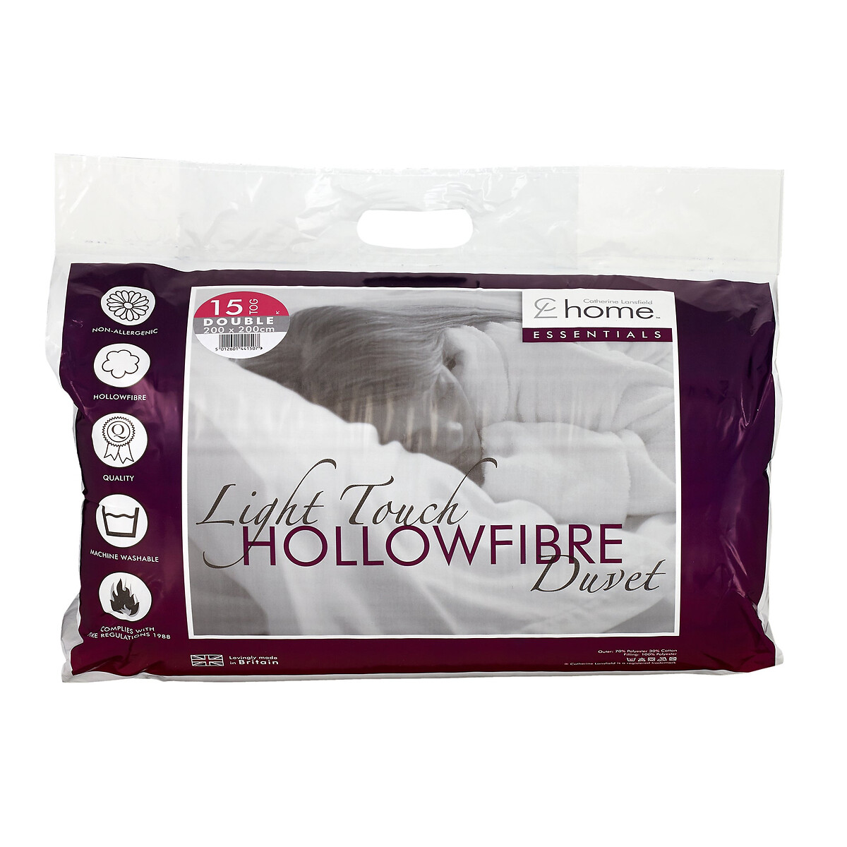 Hollowfibre 15 Tog Duvet multi-coloured, CATHERINE LANSFIELD
