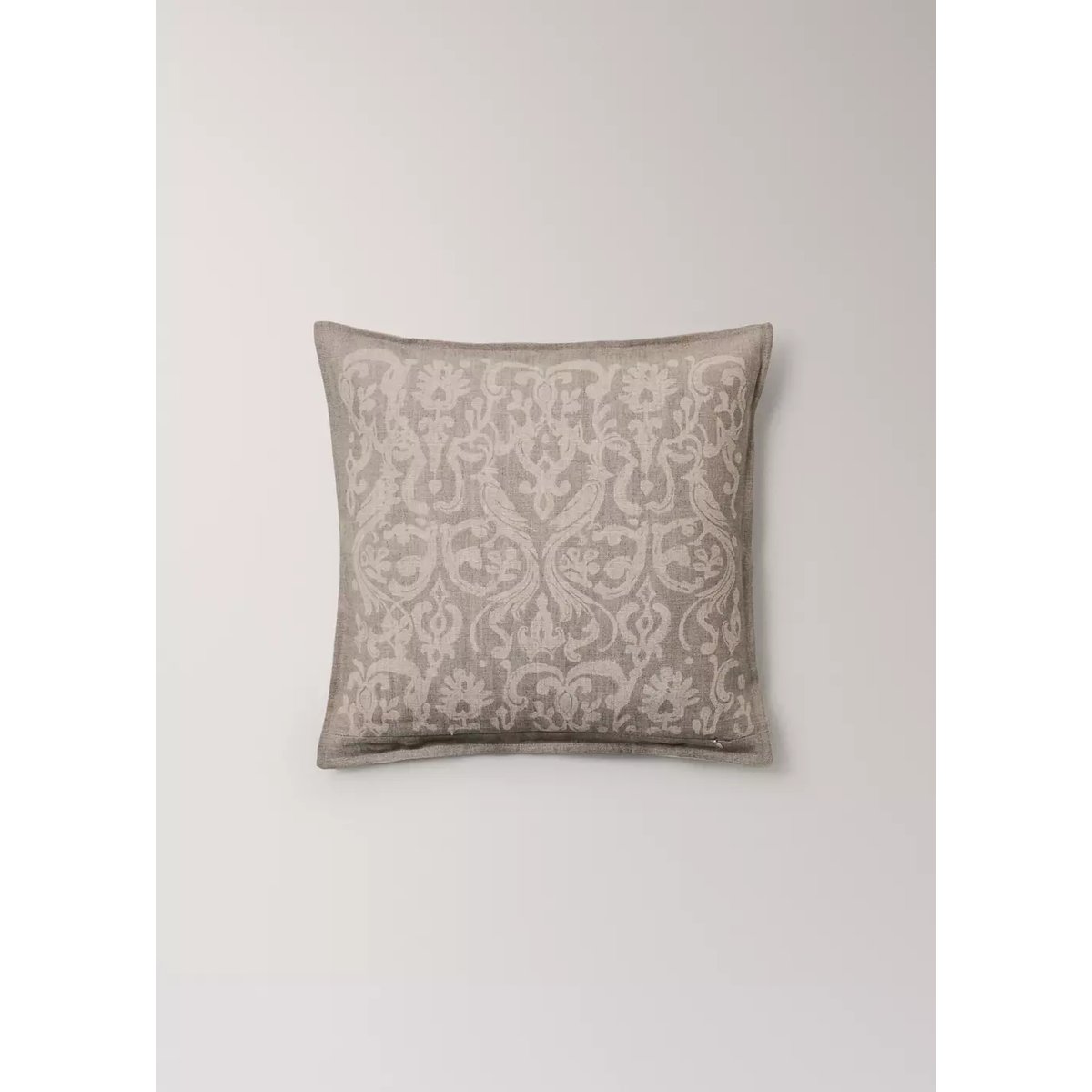 Housse de coussin en lin et coton imprimé, motif ornemental 50 x 50 cm marron clair/pastel, MANGO HOME