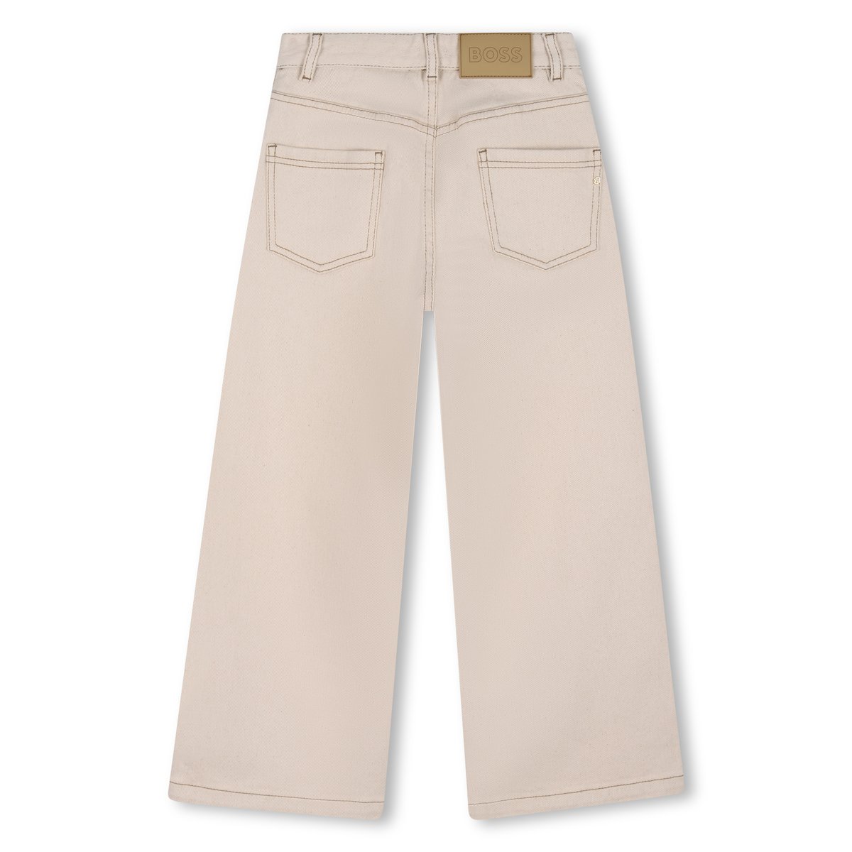Pantalon siglé ivory, BOSS KIDSWEAR