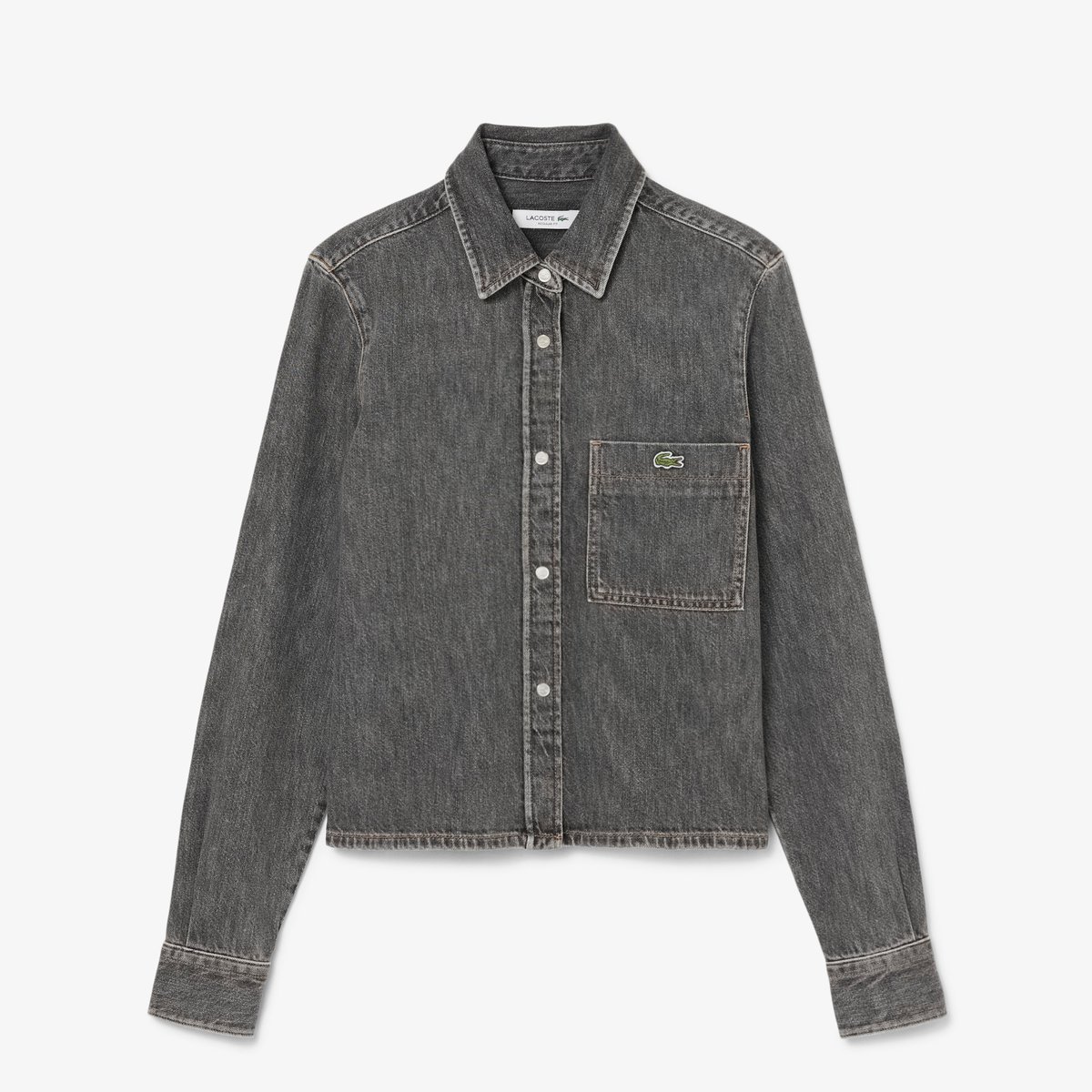 Chemise denim léger regular fit gris-0l5, LACOSTE