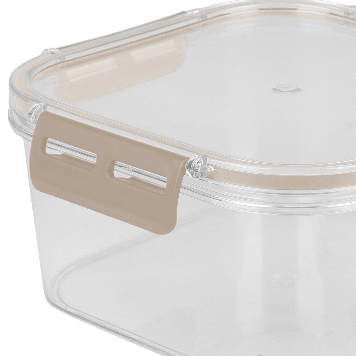 Boîte carrée en plastique avec couvercle hermétique gris 1800ml gris, WADIGA