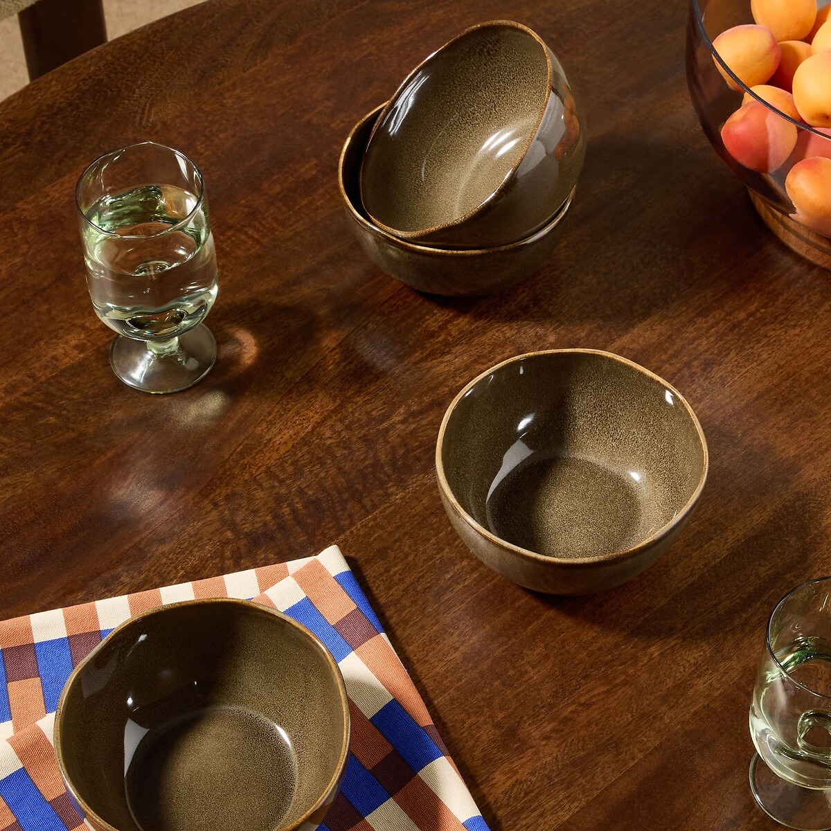 MADE.COM Set of 4 Vinnie Cereal Bowls in Brown brown , MADE