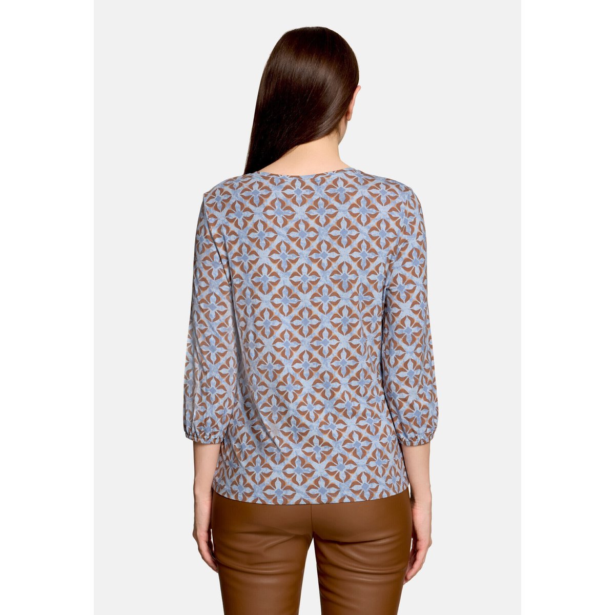 T-shirt oversize à impression bleu/marron, BETTY BARCLAY