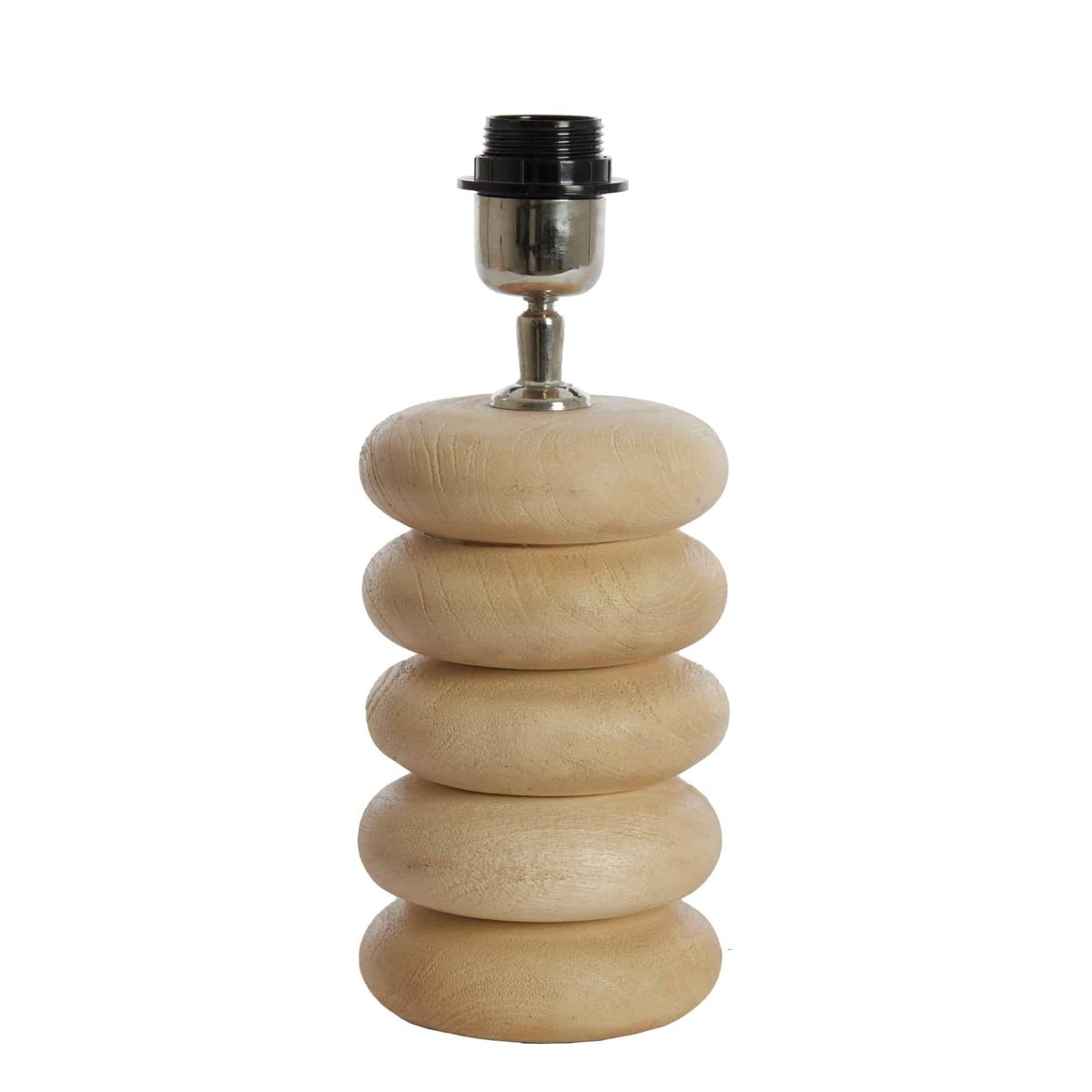 Base De La Lampe Bois BUDONGO naturel, LIGHT & LIVING 