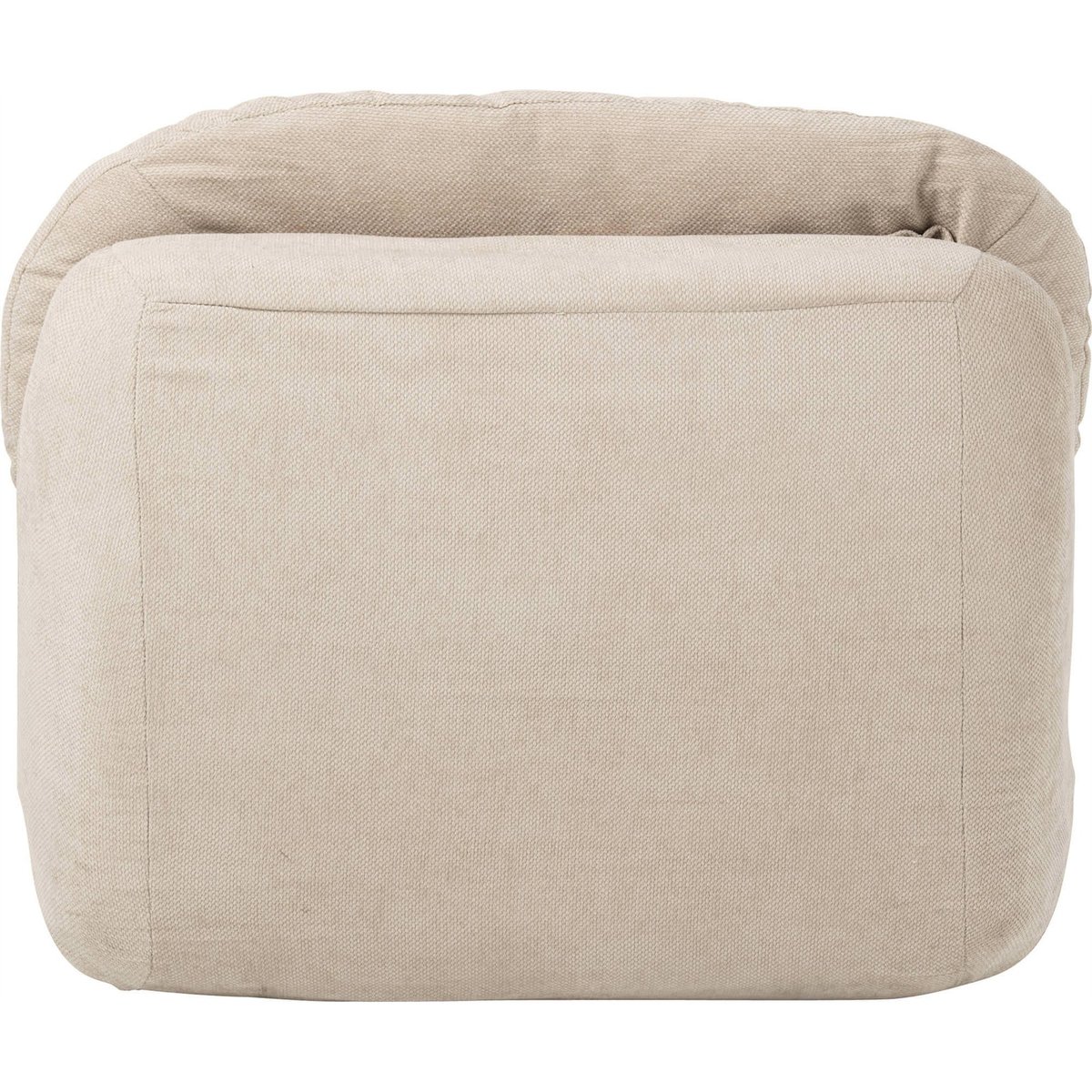 Chaise longue en tissu moelleux compressé écru, RECOLLECTION