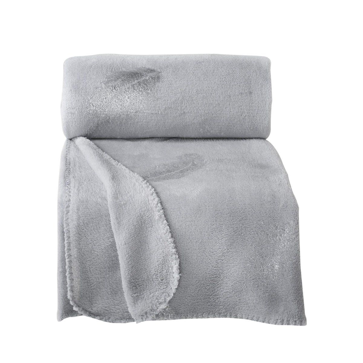Plaid polaire Plumette gris, EDEN