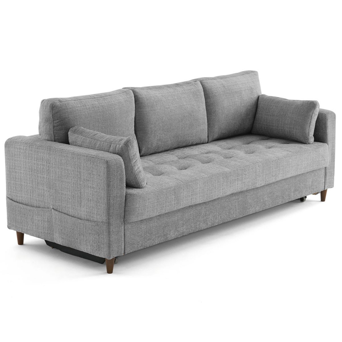 Canapé Convertible 3 places - ANNA gris, BEST MOBILIER