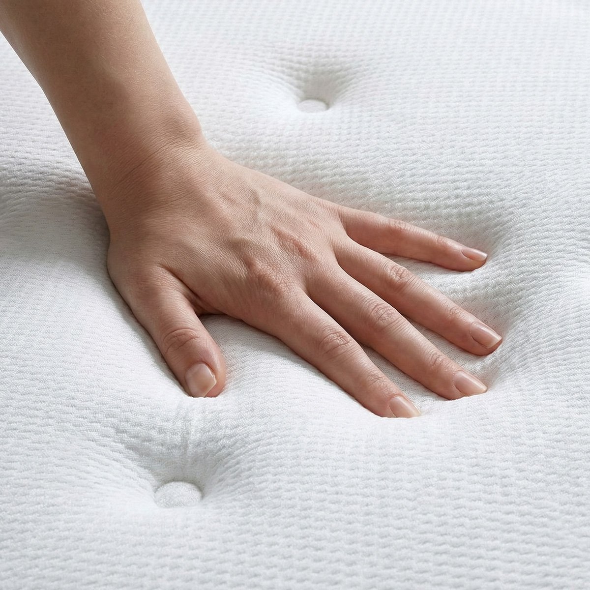 Ensemble literie EMERAUDE + accessoires - 24 cm d'épaisseur - Accueil moelleux, soutien mi-ferme blanc, MAISON AUBERTIN