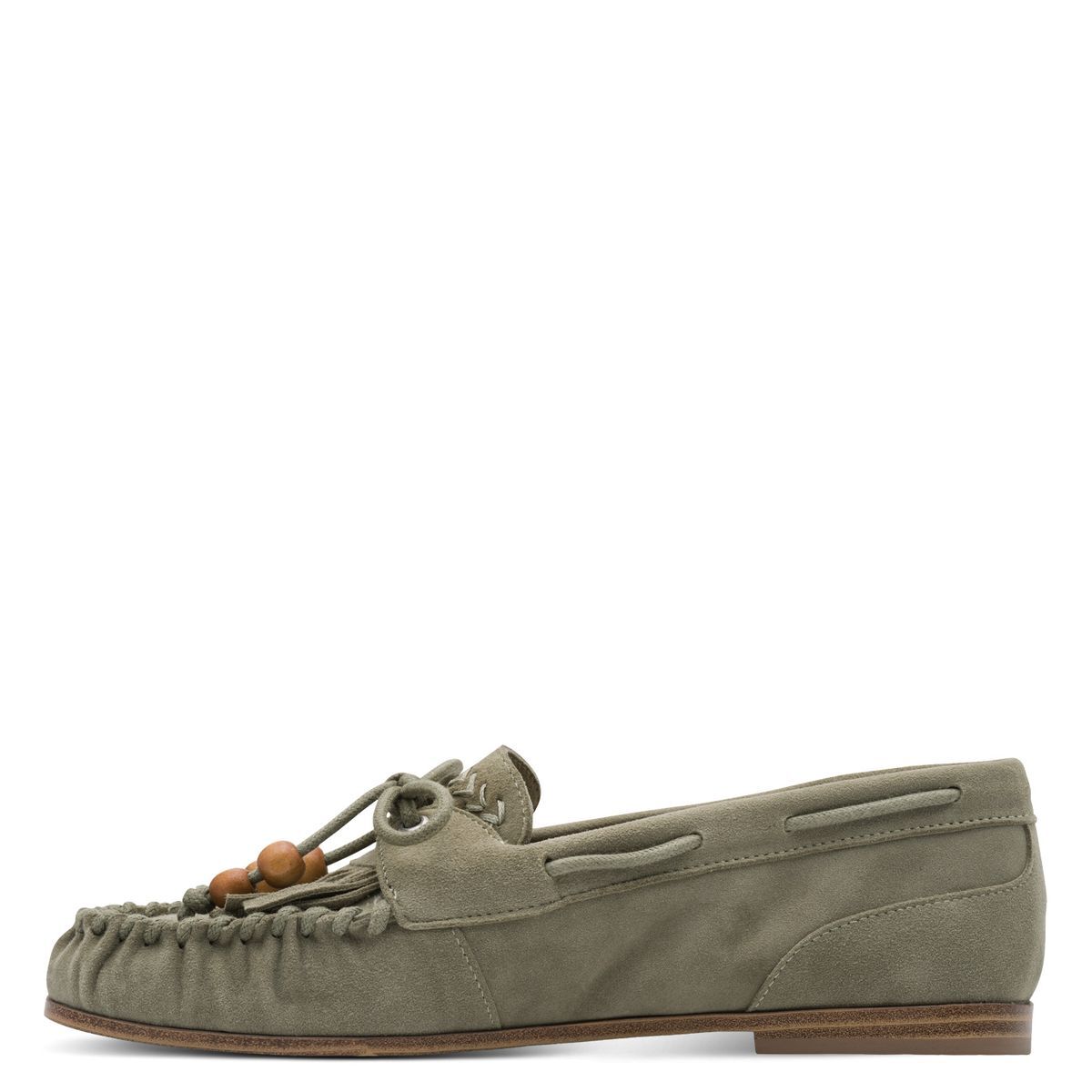Mocassin en cuir vert sauge, TAMARIS