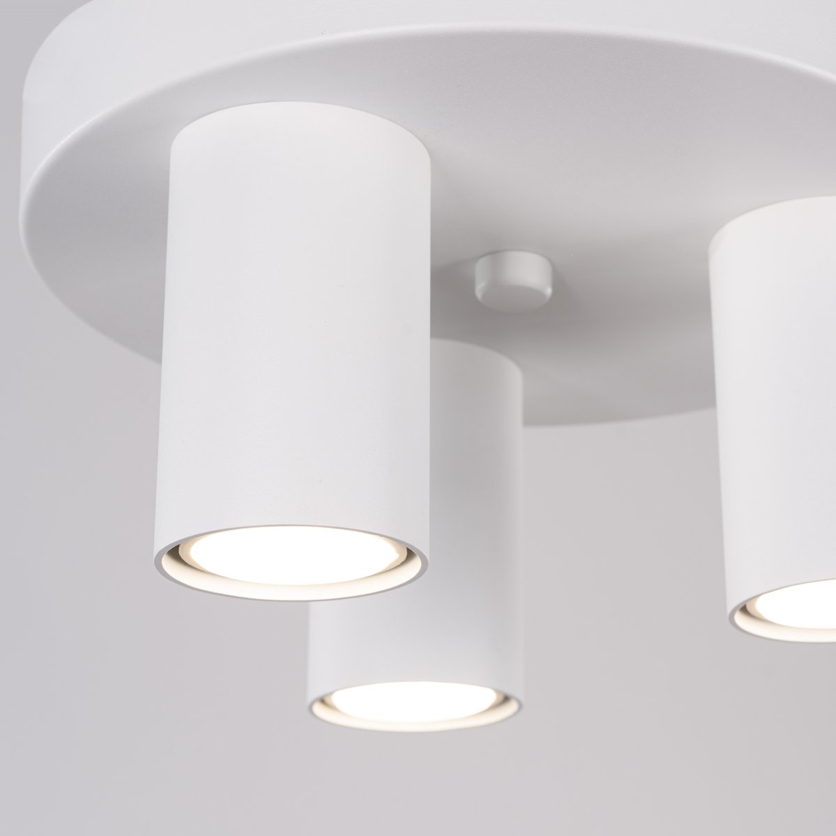 Plafonnier Acier Blanc GU10 3 Lagos blanc, EDEN